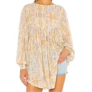 Free People This Is It Tunic Parchment Combo sz XS OB1355329